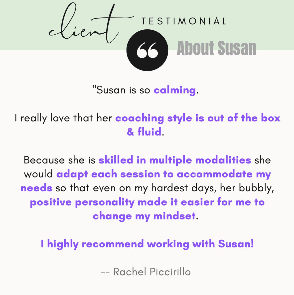 About working with Susan Teresa About working with Susan Teresa